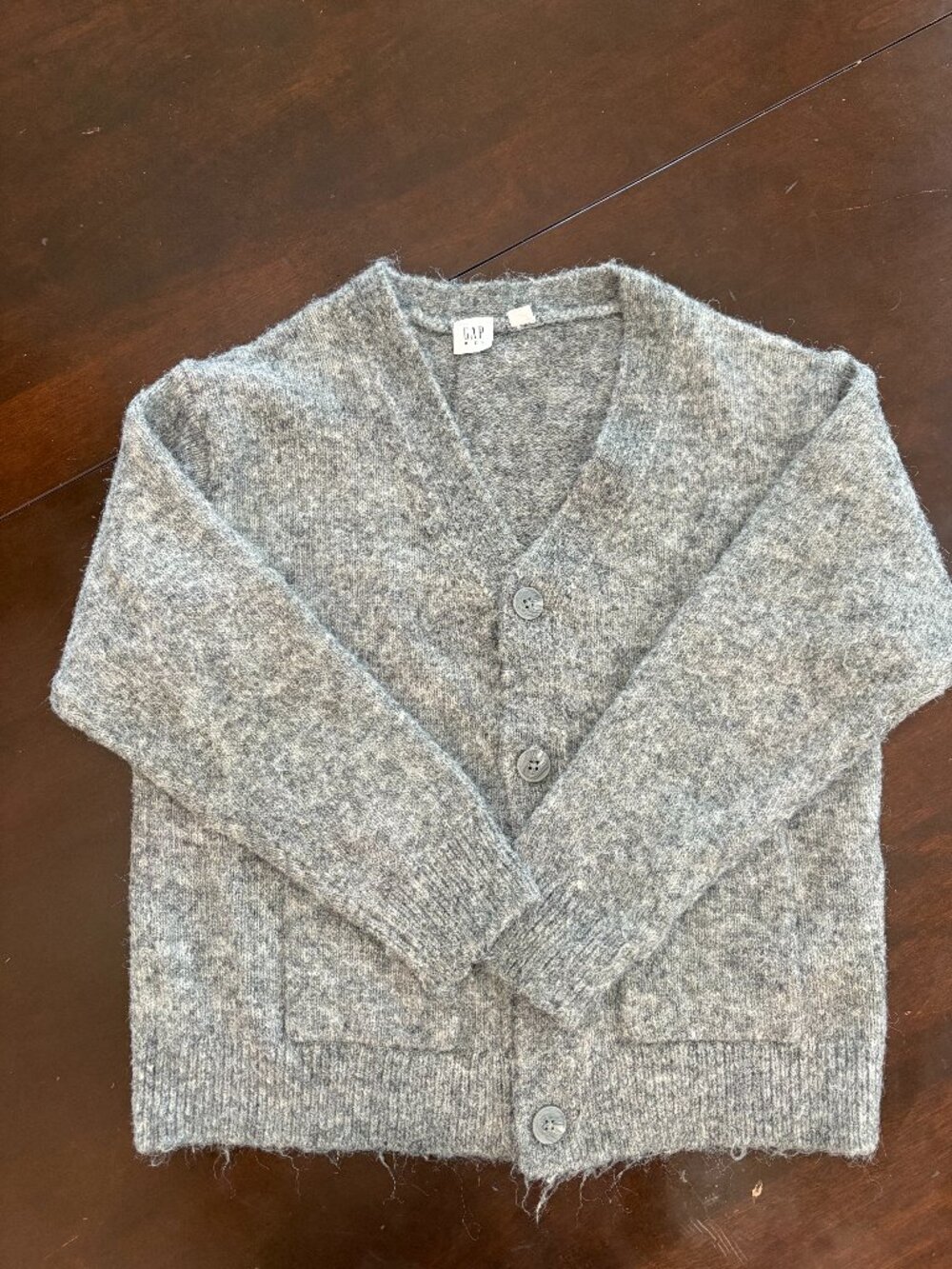 Boys GapKids Grey 4 Button Sweater (Medium)